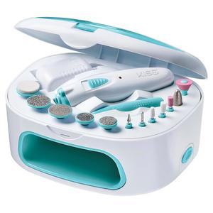 KISS 프로페셔널 전기 네일 드릴/전기 파일 및 드라이어 시스템 12 부착물 푸셔 A/C 어댑터 보관 케이스