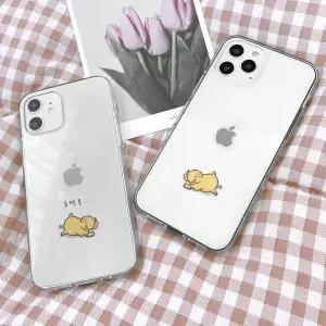 아칸 율율 집에온삐약이 클리어젤리케이스