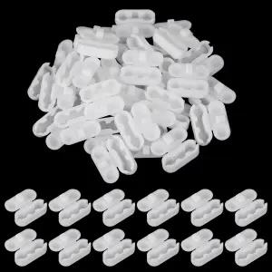 30Pcs 볼 체인 풀 커넥터 교체 수직 롤러 그늘 비즈 흰색 플라스틱 로만 블라인드 클립 창문 가정용 부품용