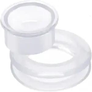 WaigN 2Pcs 투명 표준 크기 실리콘 우산 구멍 링 플러그 및 캡 세트 유리 야외 파티오 테이블 데크 야드