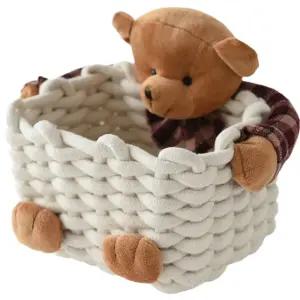 아우얼스룸 11번가 바스켓 정리 간식 수납 잡동사니 바구니 리모컨 곰돌이