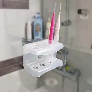 ( )치간칫솔홀더 흡착식 칫솔 소품 거치대 욕실 치간 정리 위생 간편 부착