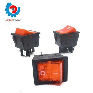 로커 스위치 dpst 30A 250V 고전력 용접기 용 복합 실버 접촉 선체 시트 ON-OFF 라이트 4pin