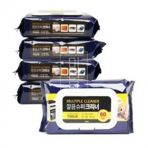 깔끔티슈 일회용 60매 물티슈 일회용청소물티슈 청소티슈