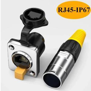 RJ45 방수 커넥터 플러그 유형 패널 마운트 소켓 IP65 이더넷