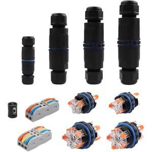 IP68 방수 케이블 커넥터 빠른 연결 KVSF 15 IN OUT 전기 단자 어댑터 와이어