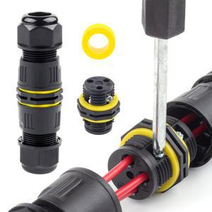 IP68 M16 방수 커넥터 전기 정션 박스 3PIN 나사 연결 10MM 케이블 솔더리스 어댑터 터미널 실외