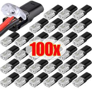 200 1PCS 이중 와이어 플러그인 커넥터 웨이 플러그 전선 스냅 방수 케이블 클램프