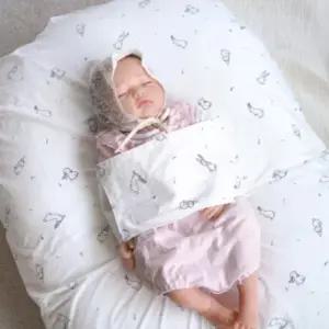 제이앤제나 아기 역류방지 수유 쿠션 래빗 화이트 9도