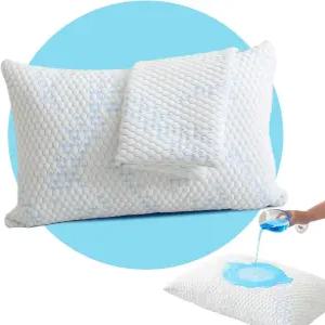 베개 보호대(2팩) 표준 방수 커버 지퍼 포함 통기성 부드러운 커버로 수면 개선 세탁기 사용 가능