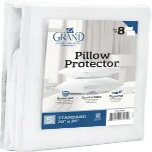 그랜드 베개 커버 스탠다드 사이즈 - 지퍼가 달린 폴리 코튼 보호기 습기 제거 고급 보호 베개를 먼지와