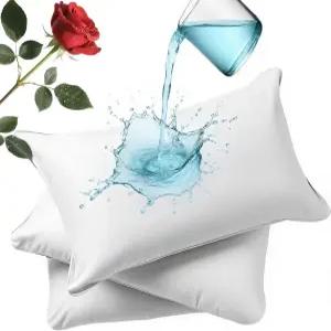 지유홈 방수 베개 보호대 2팩 표준 20x26인치 숨겨진 지퍼 먼지 습기 땀 방지 케이스 커버 부드러운 편안한