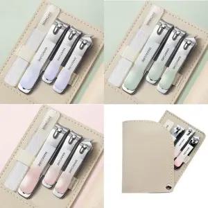 [에스에스_62]가죽 파우치 손톱정리세트 손톱깎이 4종 세트