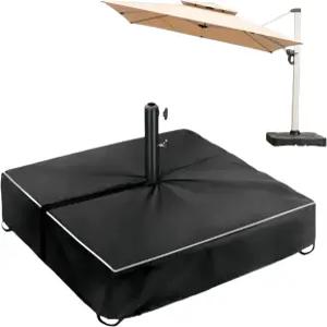 파티오 엄브렐러 베이스 커버 ？ 야외용 튼튼한 방수 사각 스탠드 프로텍터 보관이 간편하고 내후성이