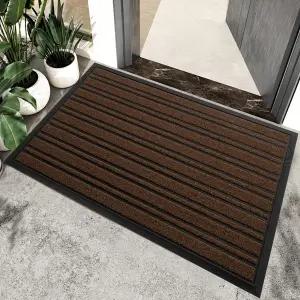 BEHERO 도어 매트 실외 입구 30.5x17 인치 외부 내구성이 뛰어난 현관 출입용 헤비 듀티 웰컴 뒷문 미끄럼