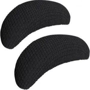 FORCHEER 사무실 의자 팔걸이 커버-탄성 신축성 방수 스판 스트레치 자카드 컴퓨터 슬립커버 책상 블랙