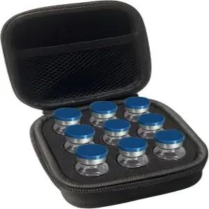 인슐린 펩타이드 냉장고 휴대용 케이스 바이알 홀더 보관 보호 가방 보호용 폼 슬롯 포함 - 9 15 30 또는