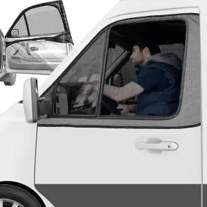 야헨다 밴 윈도우 버그 스크린 47 x 33 인치 범용 자동차 자외선 차단망 통기성 메시 전면 윈도우용 그늘막