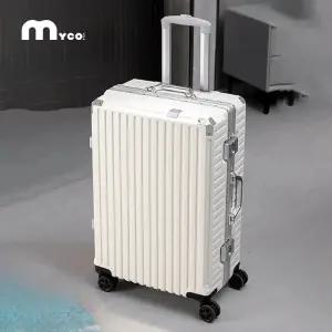 알루미늄 프레임 롤링 캐리어 가방 20 24 26 28인치 USB 여행용 바퀴 달린 콤비네이션 잠금장치 기내용