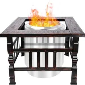 솔로 스토브 모닥불 및 레인저용 파이어 피트 테이블 32인치 파우더 코팅 스틸 서라운드 내열 야외