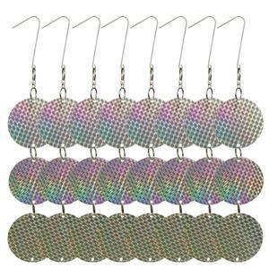 비둘기 딱따구리처럼 새를 멀리하기 위한 반사 행잉 장치 조류 퇴치 디스크 24PCs/세트