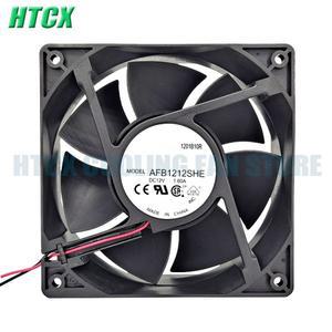새로운 AFB1212SHE 1.6A 12038 12CM 자동 온도 제어 속도 측정 높은 풍량 팬