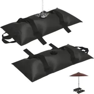 우산 베이스 물 무게 세트 2개 무게를 위한 파티오 충전식 물주머니 무거운 가구 야외 무게로 스탠드 가든