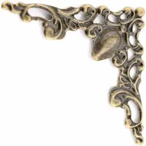 30개의 앤티크 브론즈 엣지 코너 장식 보호대 스크랩북 앨범 사진 액자 주얼리 박스