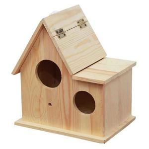 나무 원목 새집 만들기 새둥지 기둥걸이 꾸미기 이동장 중형