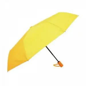 [JED] 접이식 방풍 손잡이 폰지 여행용 3단 가벼운 노랑 자동 우산 휴대용