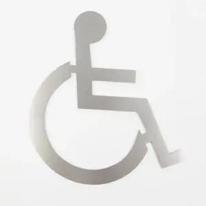 [JED] 안내 장애인구역 표지판 전 메탈 실버 구역 화장실