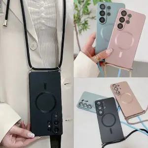 S26 울트라 펄컬러 목걸이 스트랩 핸드폰 케이스 숄더