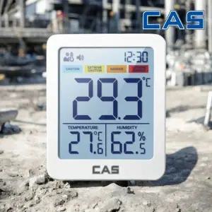 카스 디지털 스마트 체감온도계 체감온도측정기 산업용 건설현장 온도 경보