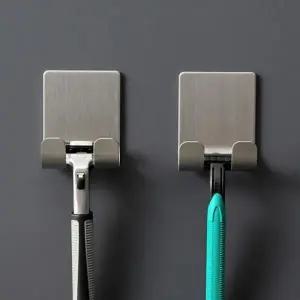 ( )벽걸이 면도기 거치대 접착식 스테인리스 면도기 거치대 홀더 무타공 욕실_24777193