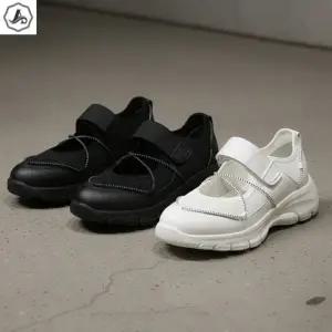 [애슬릿] 메리제인 운동화 소가죽 찍찍이 키높이 단화 4cm