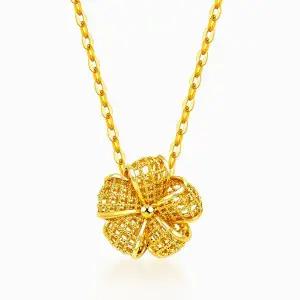 갤러리아 순금 24K 목걸이 루에트 플라워