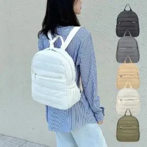 포켓 지퍼 가벼운 백팩 데일리 패딩