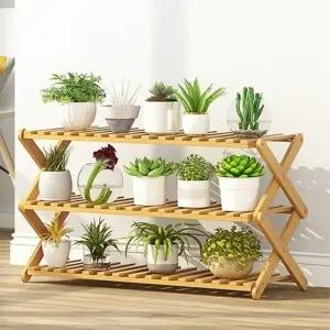 (80cm) 인테리어 화분진열대 대나무