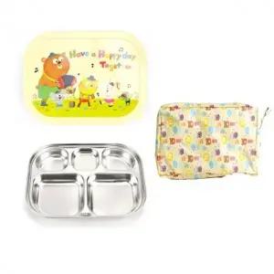 뚜껑 스텐 주머니) 단체급식 도시락(식판