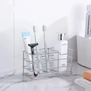 거치대 치약 꽂이 욕실 스텐 정리 6구 수납 스테인리스 칫솔