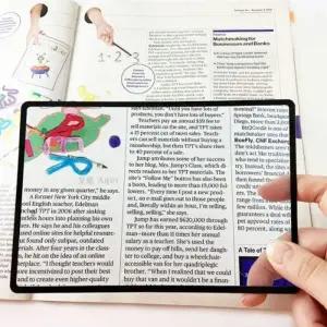 (색상 블랙-1P)[DL] 다용도 신문 책 글씨 확대경 사각 미니 독서 돋보기