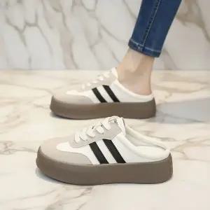 |CCS7EFC|여성용 편안한 통굽 뮬 스니커즈 미끄럼 방지 신발