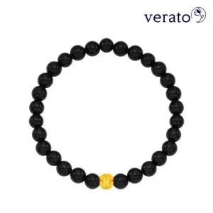 베라토 24K 순금 천연 오닉스 컷팅 팔찌