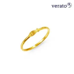 베라토 24K 순금 소원성취 물고기 애끼반지