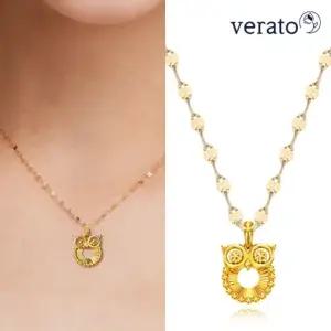 베라토 24K 부엉이 세미 목걸이 M