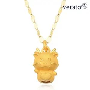 베라토 24K 순금 통통 드래곤 세미 목걸이 2.5g M