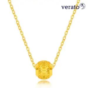 베라토 24K 순금 다이아몬드컷 8mm 볼 목걸이 1.3g