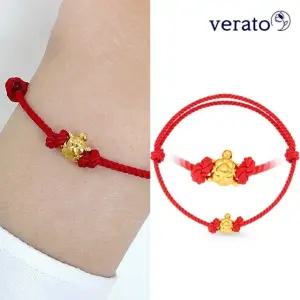 베라토 24K 순금 금 거북이 매듭팔찌