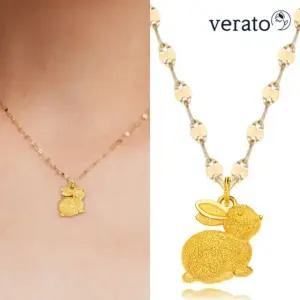 베라토 24K 토끼 세미 목걸이 M
