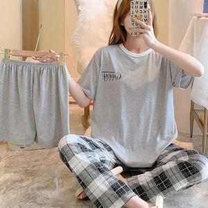 쉬블림로브 3피스(반팔+반바지+긴바지) 여성 홈웨어 잠옷 세트 GWD0483